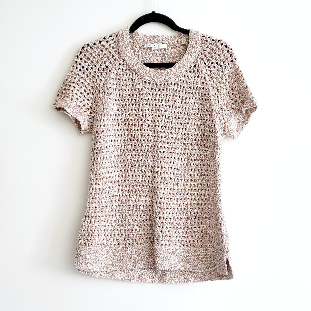 CAbi Woven Colorful Short Sleeve Top